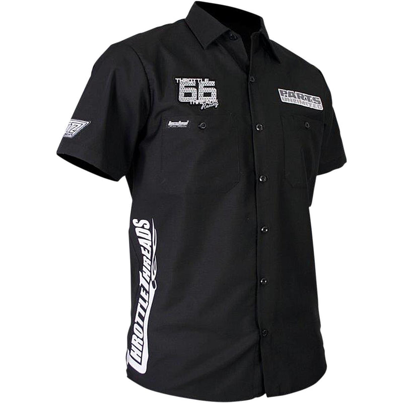 Throttle Threads Throttle Threads Snow Monochrome Shop Shirt Black