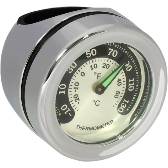 Drag Specialties 2212-0726 Bar Mount Thermometer for 1 1/4in. Bars (1 3/4in. D x 2in. L)