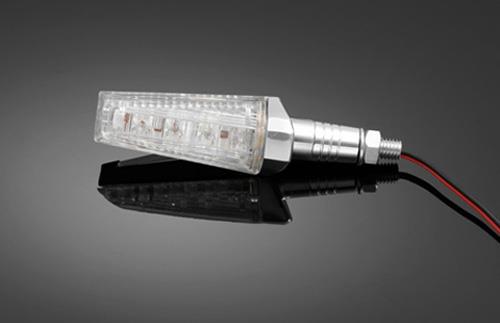 Highway Hawk HH-68-575 LED Space Turn Signal Sets - Silver Anodized