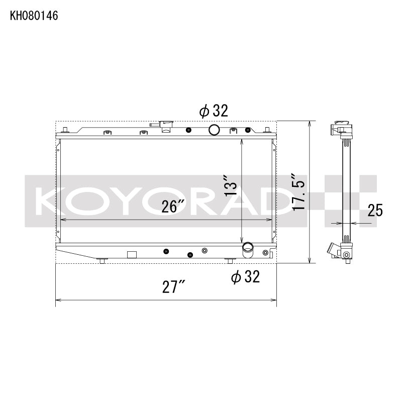 Load image into Gallery viewer, Koyo KH080146 KOY Racing Radiators
