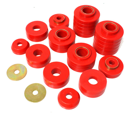 Energy Suspension 4.4107R ES Body Mounts - Red