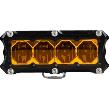 Heretic Studio 50413 4in. 6-Series Flood Light - Black with Amber Lens