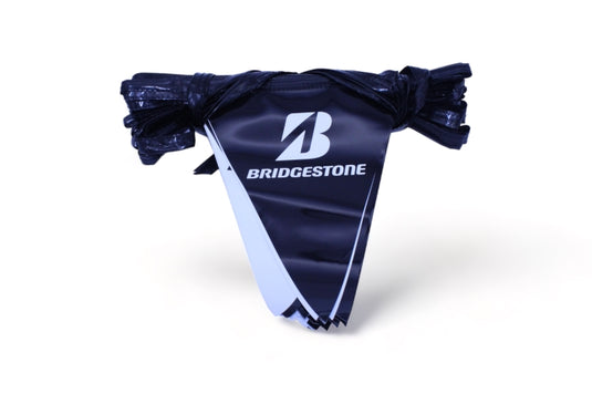 Bridgestone TE6210025 Repeating Pennants - Black/White - 42ft.