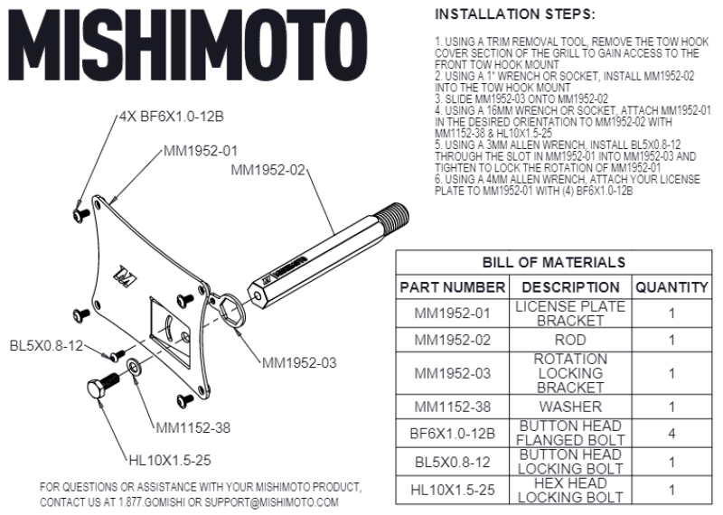 Load image into Gallery viewer, Mishimoto MMLP-Z-23 MM License Plate Relocation
