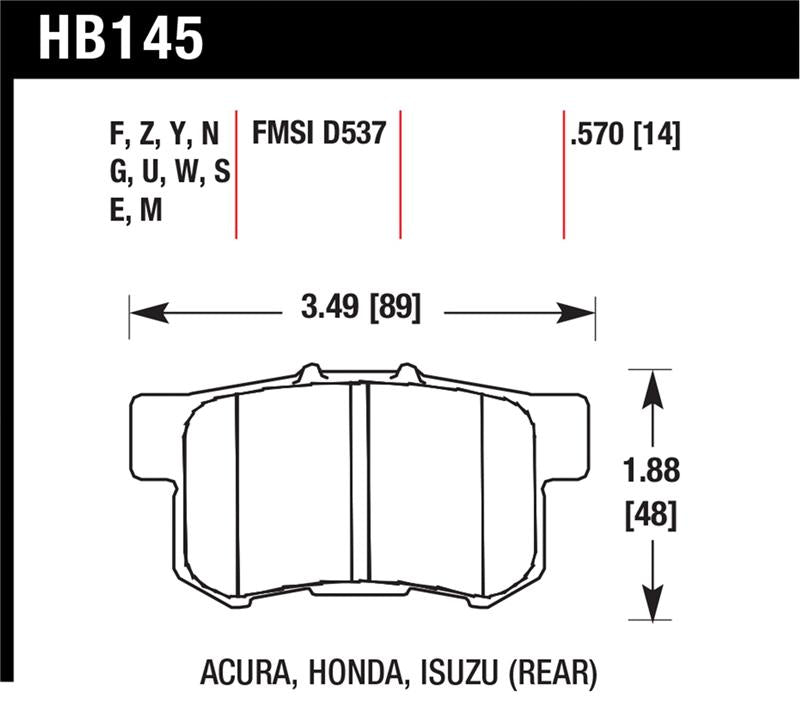 Load image into Gallery viewer, Hawk Performance HB145F.570 HAWK HPS Brake Pad Sets

