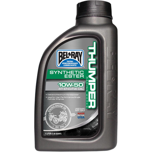 Bel-Ray 99550-B1LW Thumper Racing Works Full Synthetic Ester 4T Engine Oil - 10W50 - 1L.