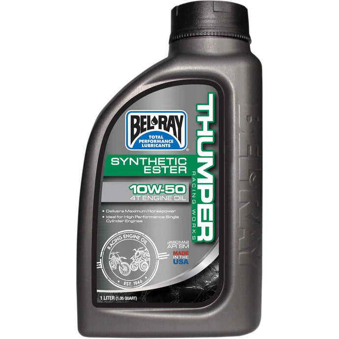Bel-Ray 99550-B1LW Thumper Racing Works Full Synthetic Ester 4T Engine Oil - 10W50 - 1L.