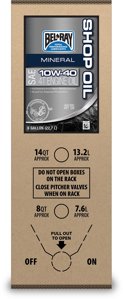 Bel-Ray 301291150033 MC-4T Mineral Oil - 20W50 - 6 Gal.