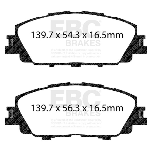 Ebc DP43099R EBC Yellowstuff Brake Pad Sets
