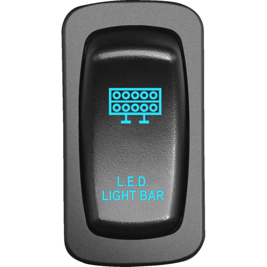 Moose Utility LLB-CAR-B Low Profile Rocker Switch - Light Bar - Blue