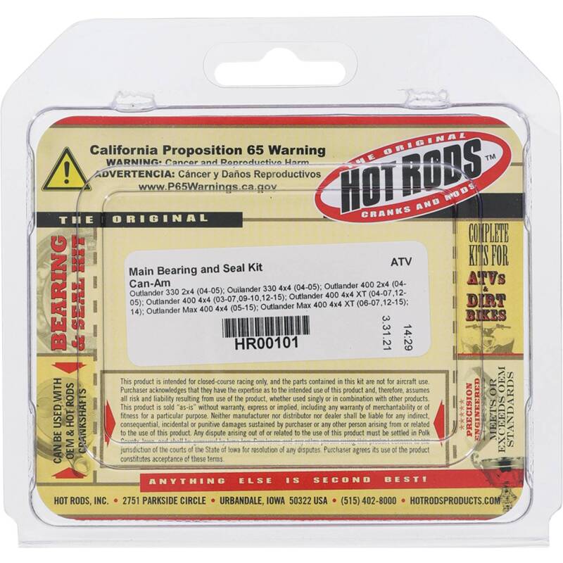 Load image into Gallery viewer, Hot Rods HR00101 HDS Main Bearing &amp; Seal Kit
