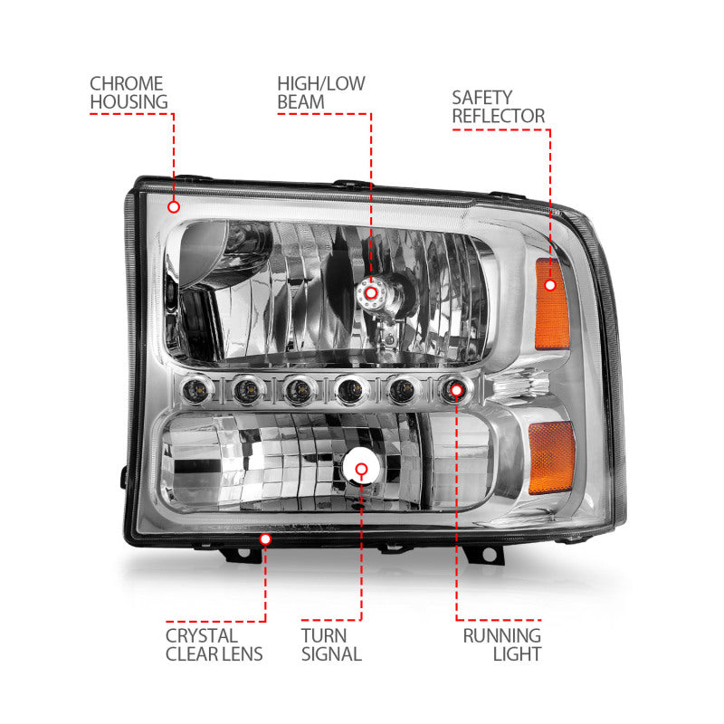 Load image into Gallery viewer, Anzo 111088 ANZ Crystal Headlights
