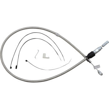 Magnum 52342HE Alternate Length Polished Stainless Quick Connect Braided Upper Clutch Cable - 36in.