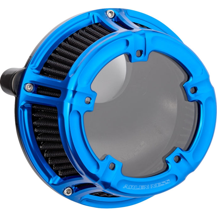 Arlen Ness 600-239 Method Clear Sucker Air Cleaner Kit - Blue Anodized