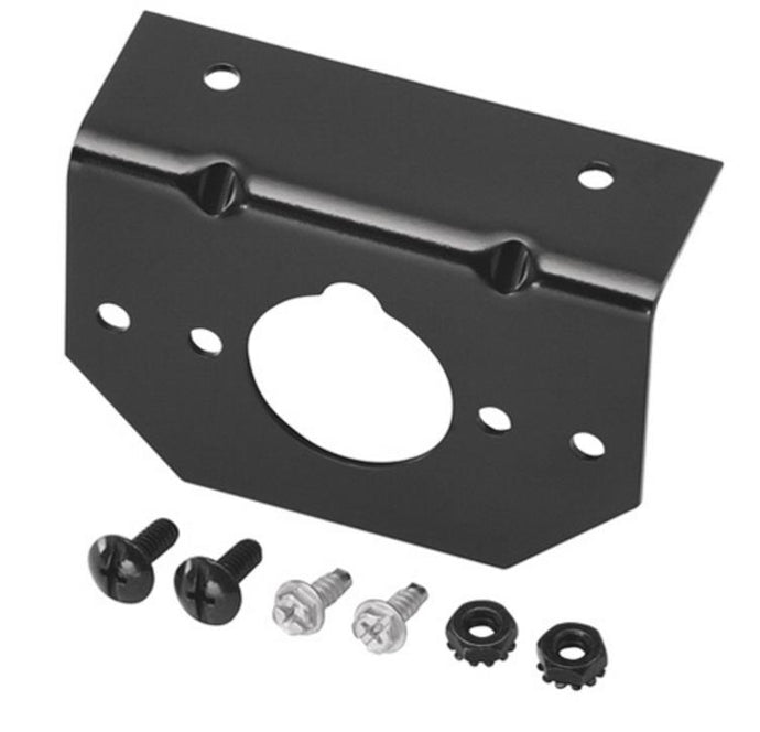 Cequent 54-18137 4/5/6-Way Round Mounting Bracket w/Hardware - Car End - Black