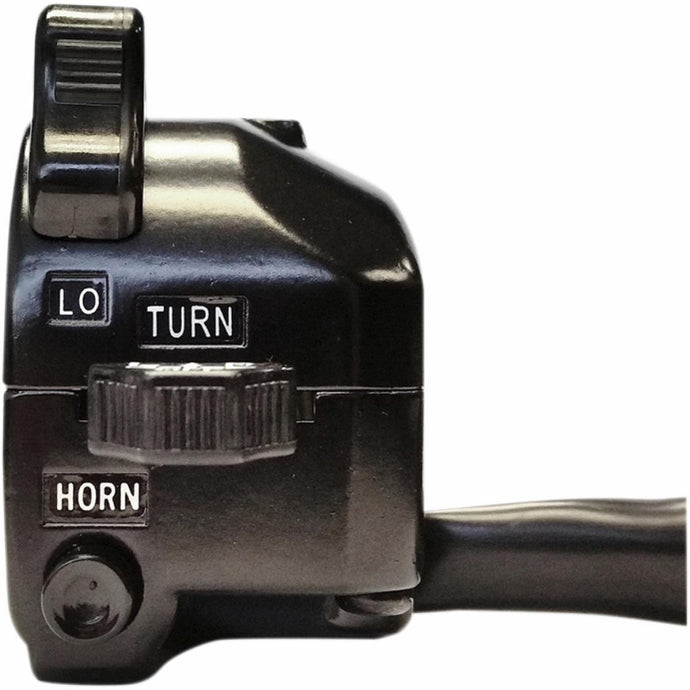 K&S Technologies 12-0042B Vintage Style Turn Signal Switch and Horn Button - Matte Black