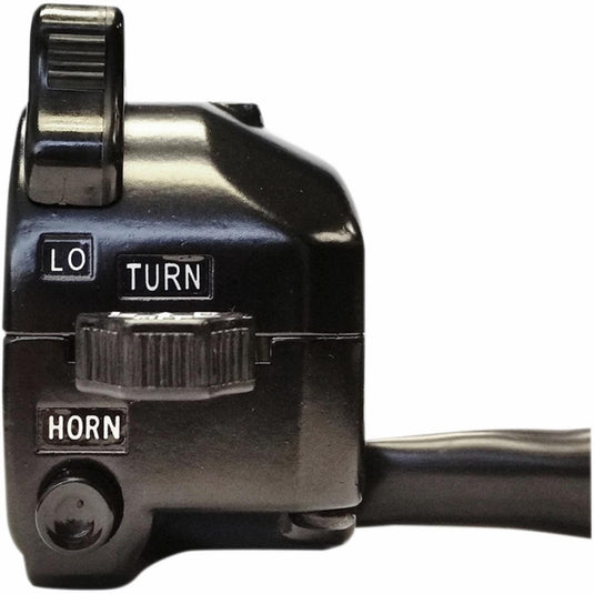 K&S Technologies 12-0042B Vintage Style Turn Signal Switch and Horn Button - Matte Black