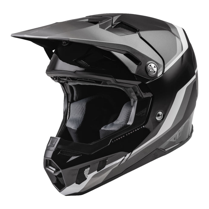 Fly Racing Visor for Formula CC Helmets - XL/2XL - Driver Black/Charcoal/White
