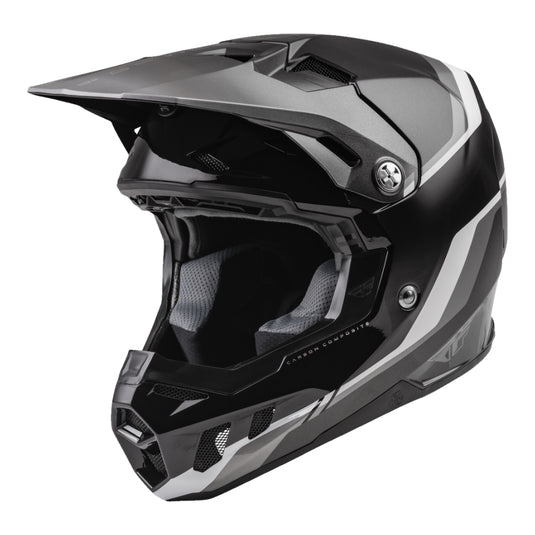 Fly Racing Visor for Formula CC Helmets - XL/2XL - Driver Black/Charcoal/White