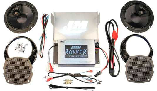 J&M RPKT-200HC13 ROKKER 200W 2-Channel Amplifier and Speaker Kit