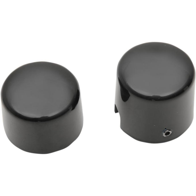 Drag Specialties 0214-1237 Rear Axle Caps - Gloss Black