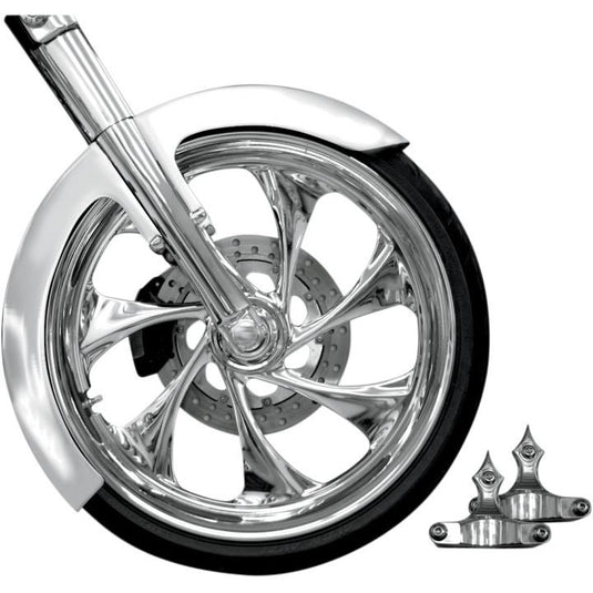 Rc Components FNDRKT23RC Front Fender Kit for 23in. Wheel - Phantom Cut - Chrome Adapters