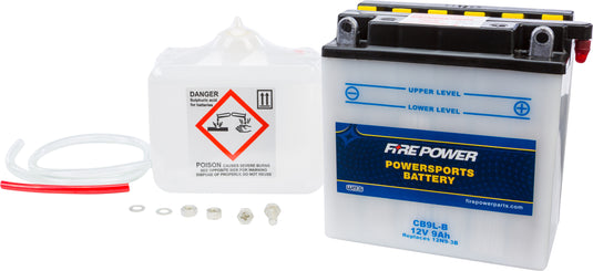 Fire Power CB9L-B Conventional 12V Heavy Duty Battery With Acid Pack