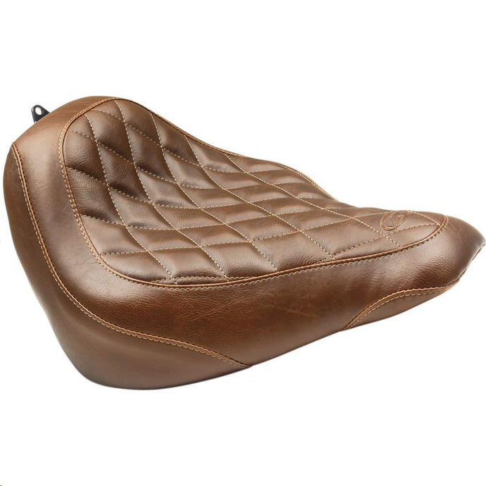 Mustang 83053 Wide Tripper Solo Seat - Diamond Stitch - Brown