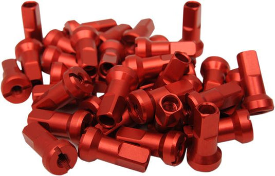 Moose Racing 24-930 MX1 Billet Spoke Nipples - 9 Gauge - Red