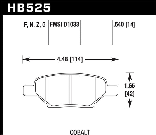 Hawk Performance HB525F.540 HAWK HPS Brake Pad Sets