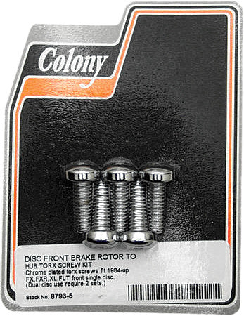 Colony 8793-5 Brake Front Rotor Hardware Kit - Button Head