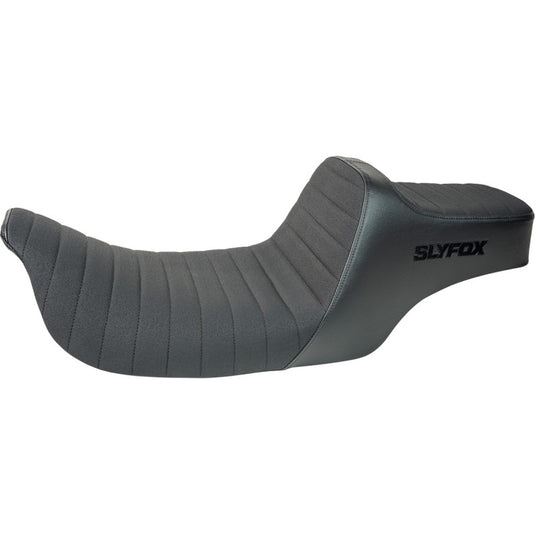 Slyfox 4702A-SlyFox Highnoon Seat - 11-1/2in. Front 7in. Rear - Smooth w/ Slip Stop and Black Logo