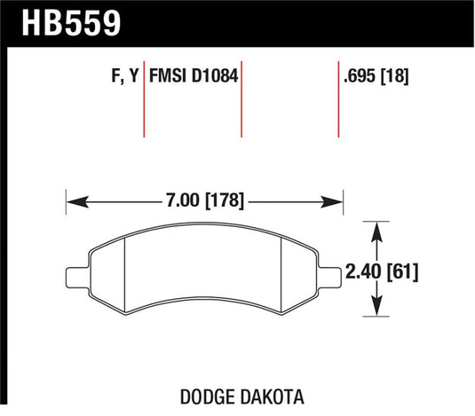 Hawk Performance HB559F.695 HAWK HPS Brake Pad Sets
