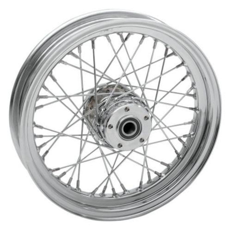 Drag Specialties 0204-0424 Laced 40 Spoke Rear Wheel - 16x3 - Chrome