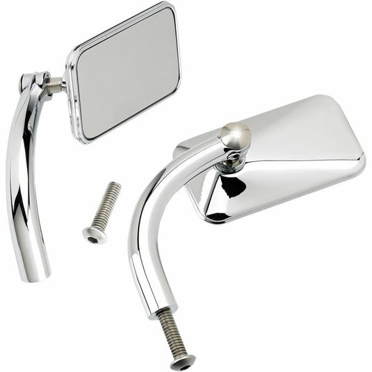 Biltwell Inc. 6502-200-502 Rectangular Perch Mount Utility Mirror - Chrome