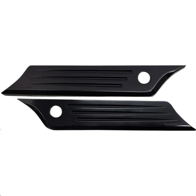 Accutronix BLC014-SB-B Speed Ball Saddlebag Latch Covers - Black