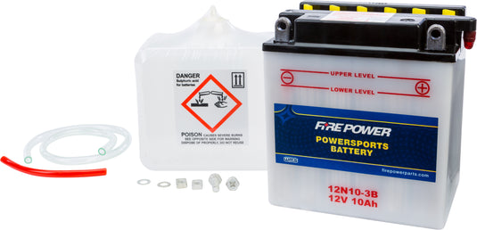 Fire Power 12N10-3B Conventional 12V Standard Battery with Acid Pack