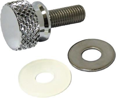 Harddrive 05-319 Knurled Seat Knob - 1/4-28, Stepped -  Chrome