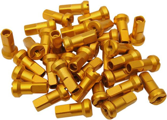 Moose Racing 24-990 MX1 Billet Spoke Nipples - 9 Gauge - Gold