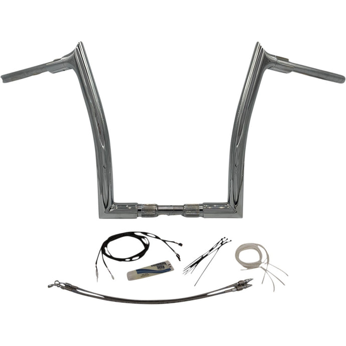Fat Baggers, Inc. 809614 1-1/2in. EZ Install Pointed Top Handlebar Kit - Chrome