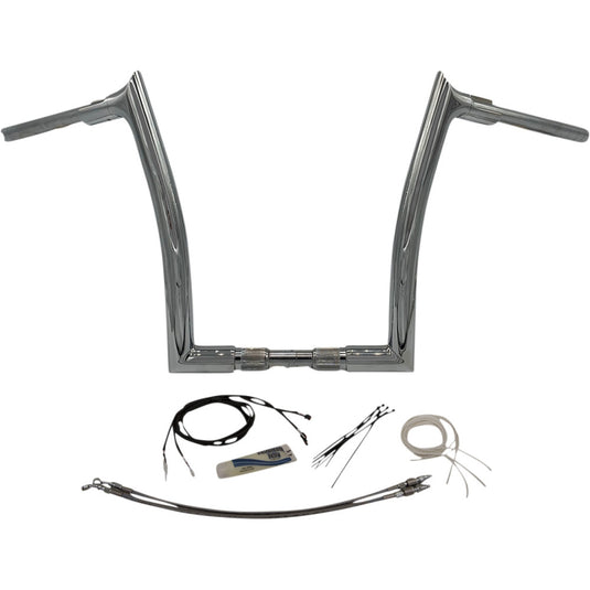 Fat Baggers, Inc. 809614 1-1/2in. EZ Install Pointed Top Handlebar Kit - Chrome