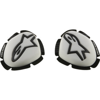 Alpinestars GP Plus Knee Sliders (One Size Fits Most, White/Black)