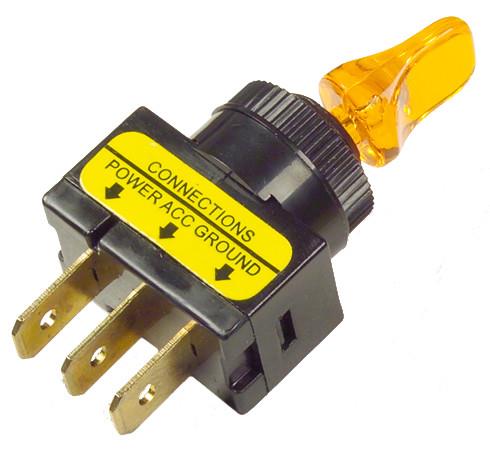 Grote 82-1910 Electrical Switch - On/Off - 20 Amp - Lighted - Yellow