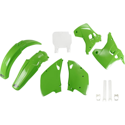 Ufo Plastics KAKIT194F@999 Complete Body Kit - OEM (White/Green)