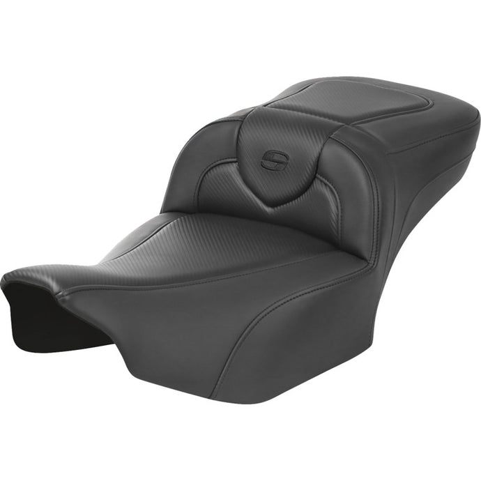 Saddlemen 823-07-18600 Extended Reach Roadsofa CF Seat without Drivers Backrest - Black Stitching