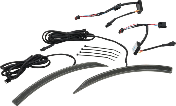 Show Chrome 41-187ABK LED Slayer Front Fender Light - Smoke Lens