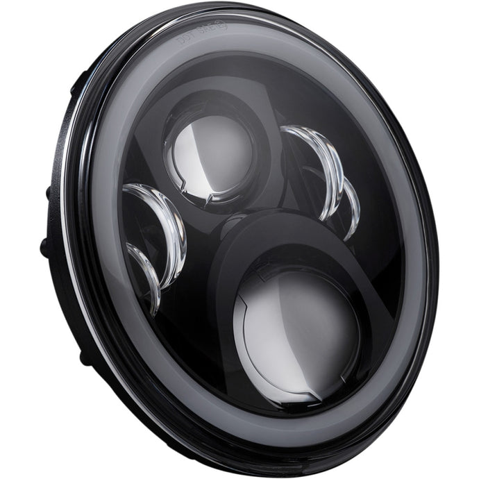 Custom Dynamics PG-7-13-B ProGlow 7in. LED Headlamp with Color Changing Halo - Black