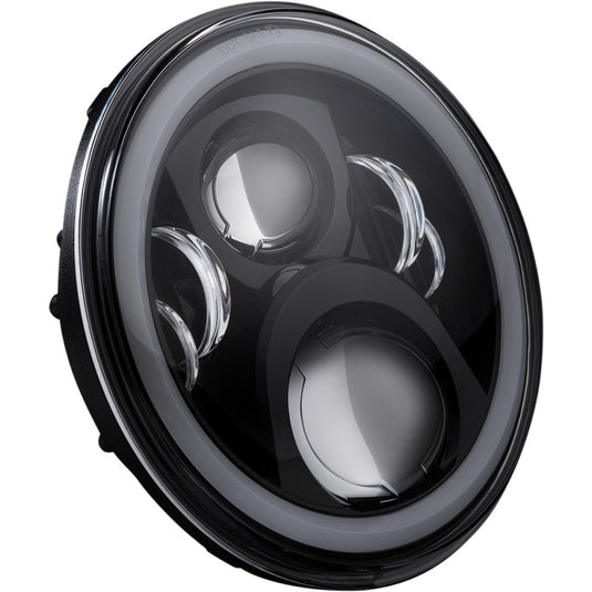 Custom Dynamics PG-7-13-B ProGlow 7in. LED Headlamp with Color Changing Halo - Black