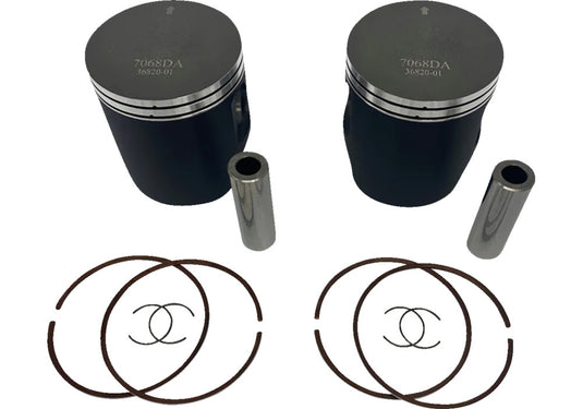 Wossner K7069DA-2 Piston Kit - 81.84mm. - Hardcoat Anodized - 2 Stroke