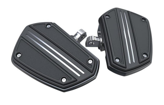 Ciro 60221 Twin Rail Mini Floorboards with Male Mounts - Black